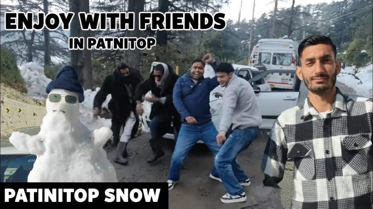 Patnitop Mai Charon Taraf Barf Hi Barf! ❤️ | Best Winter Trip #patnitop #viralvideo #viral #snowfall