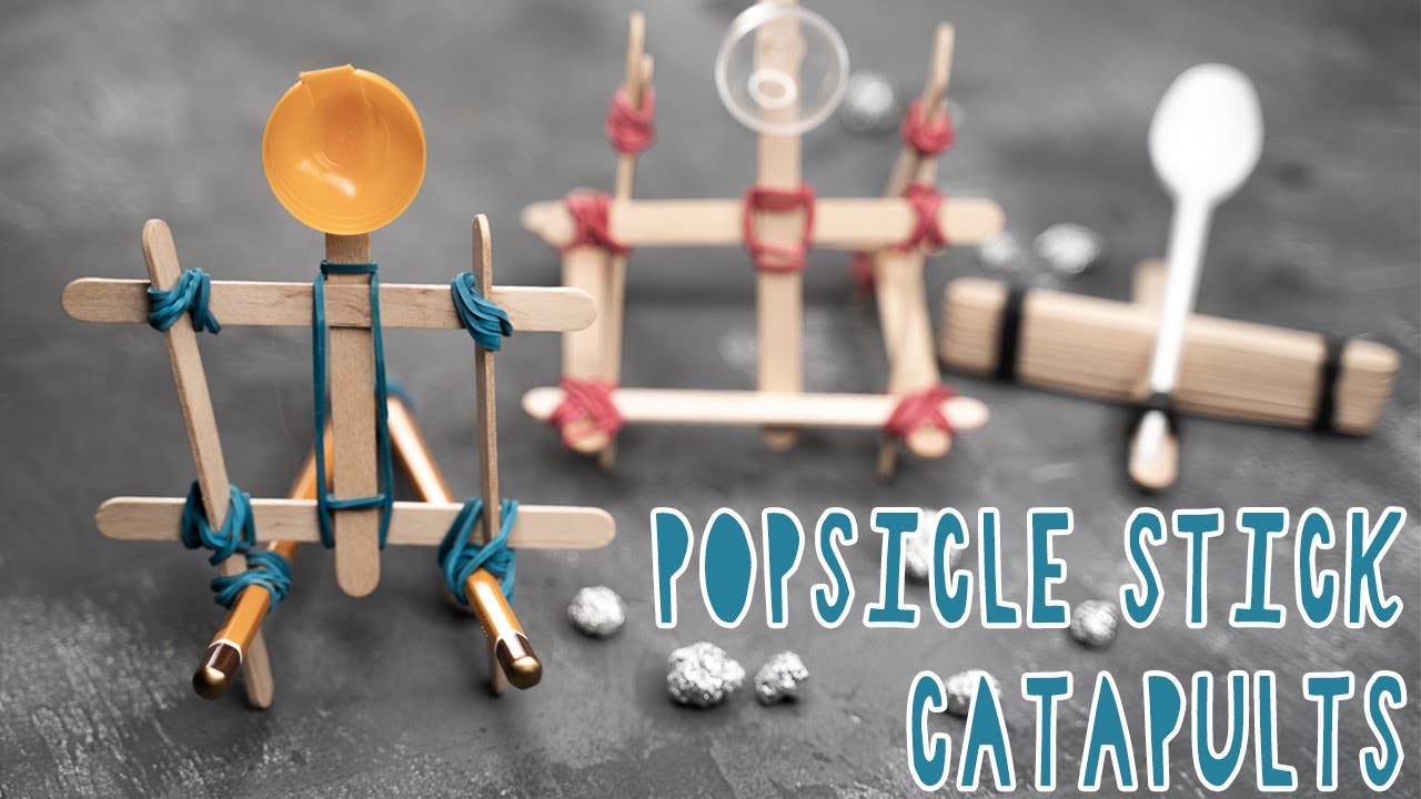 3 COOL DIY POPSICLE STICK CATAPULTS