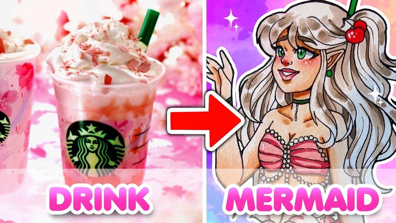 DRAWING DRINKS AS MERMAIDS || Mermay!