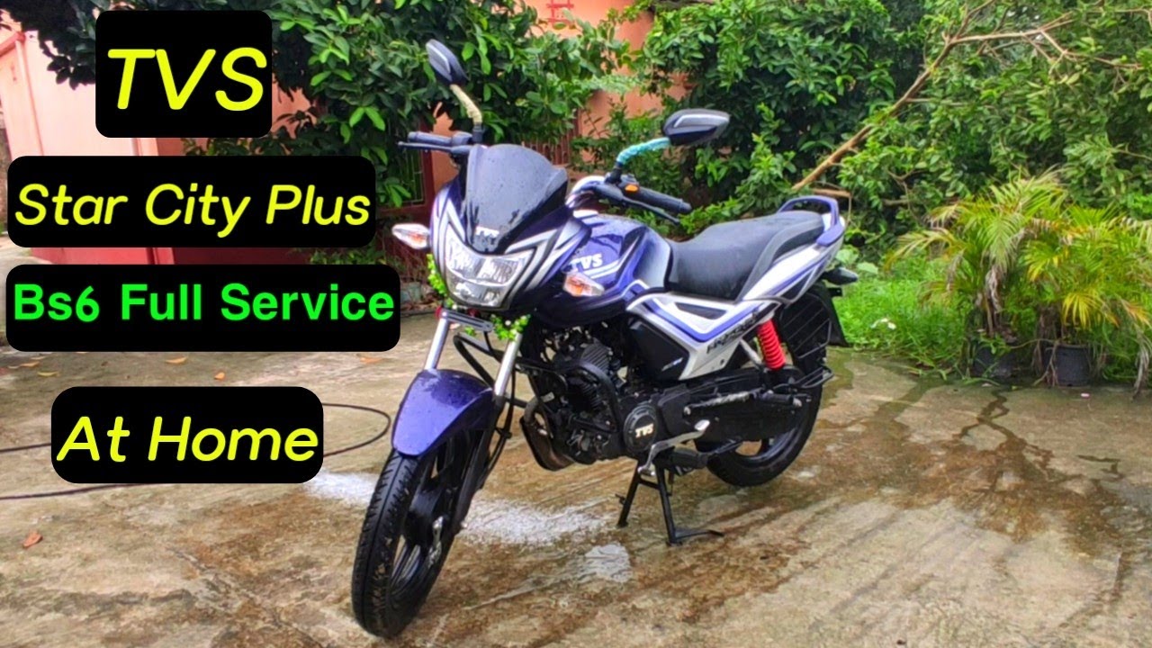 TVS Star city Plus Bs6 Full servicing At Home | Bs6 Bike Servicing