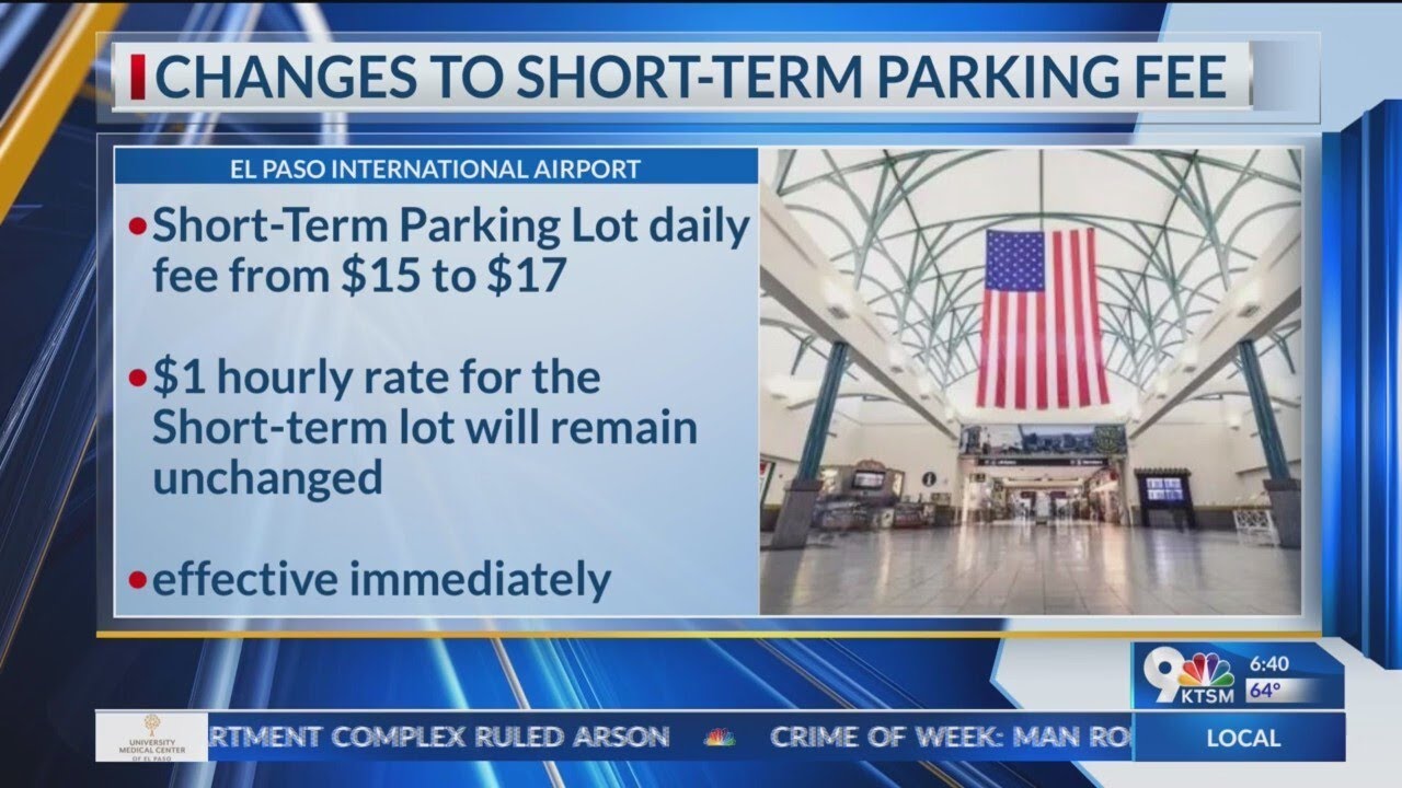 El Paso increases daily fee for short-term parking at airport