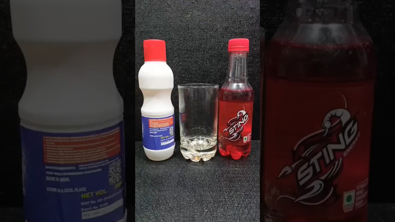 sting energy drink // colour change #sting #reaction #experiment #subscribe