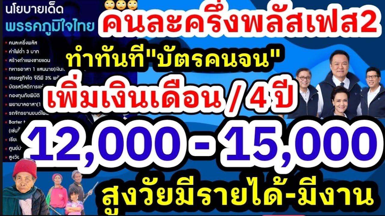 มาแน่คนละครึ่งเฟส2 พูดแล้วต้องทำ  บัตรคนจนสวัสดิการแห่งรัฐรอบใหม่ เพิ่มวงเงินไหม! ฟังด่วน ช่วยประชาช