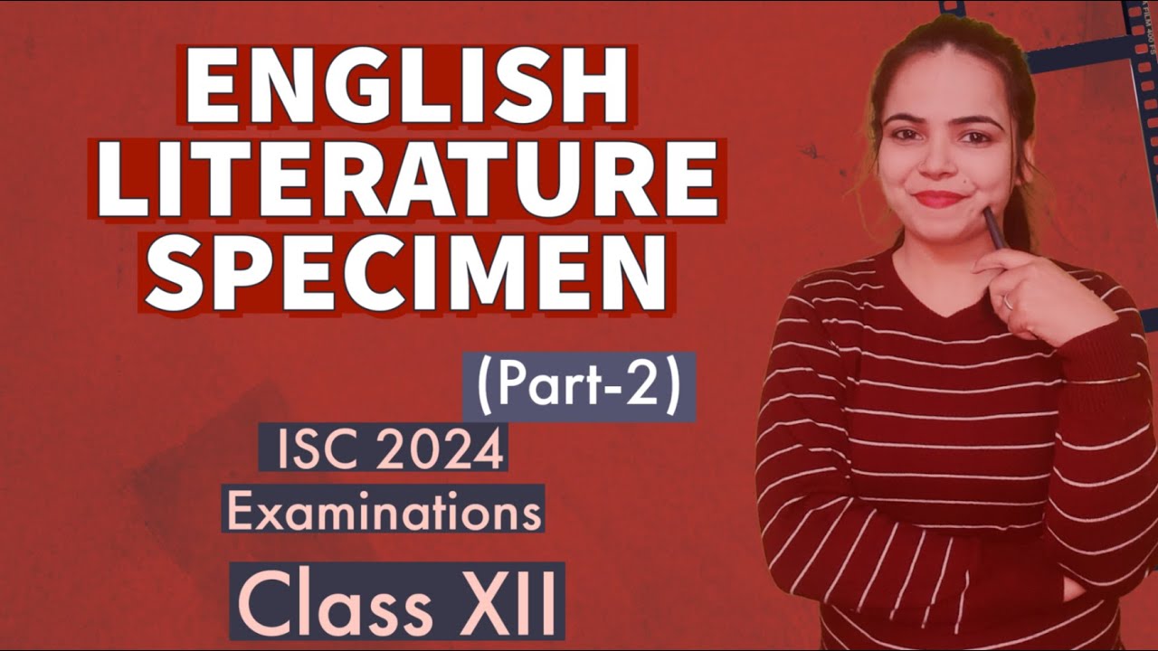 ENGLISH LITERATURE SPECIMEN(Part-2)THE TEMPEST(Solution)- ISC 2024 EXAMINATIONS for Class 12