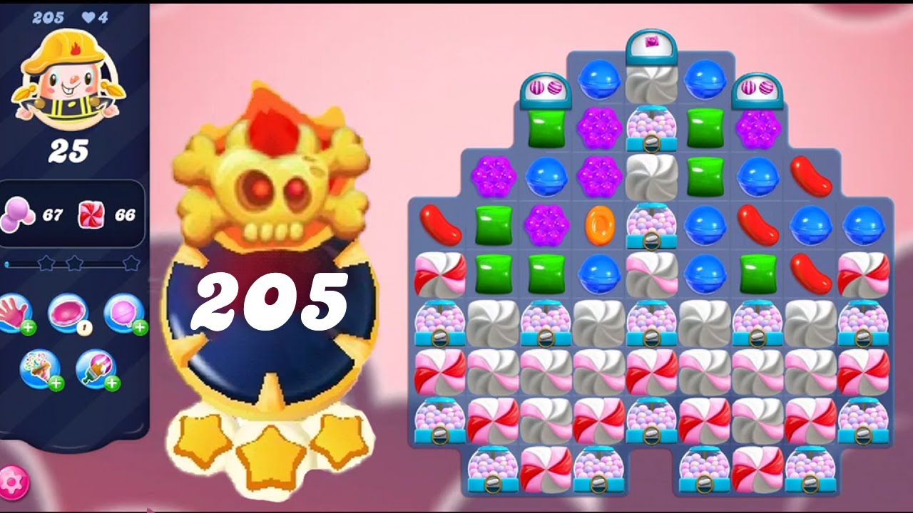 Candy Crush Saga Level 205 (New Version) || Legendary Level || No Boosters || 3 Stars 🌟🌟🌟