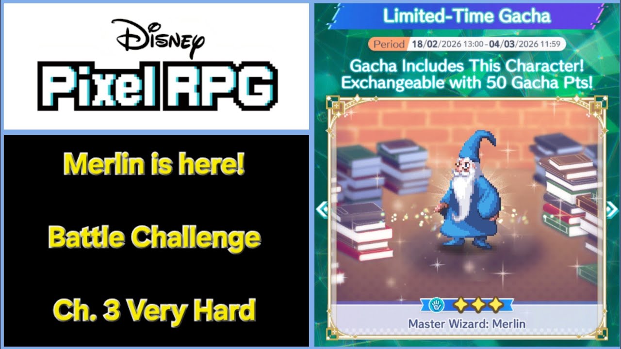Пиксельная RPG от Disney | Мерлин здесь! Боевое испытание и очень сложные этапы 3 главы!