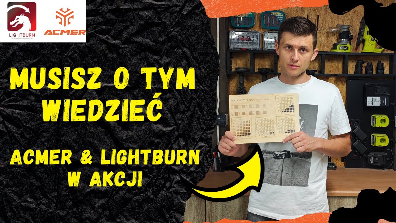 Grawer i Cięcie sklejki / test lasera Acmer