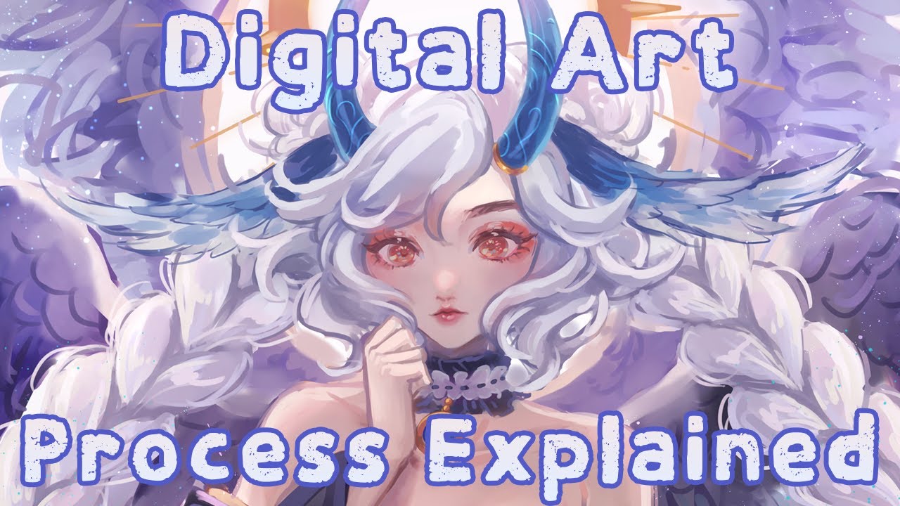 My digital art process explained | timelapse 🌙