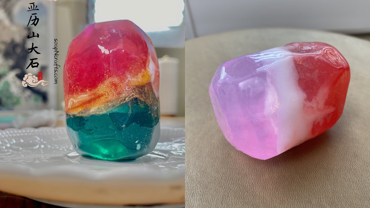 MP101-Gem Stone Soap #soapncrafts #handmadesoap #gemstonesoap
