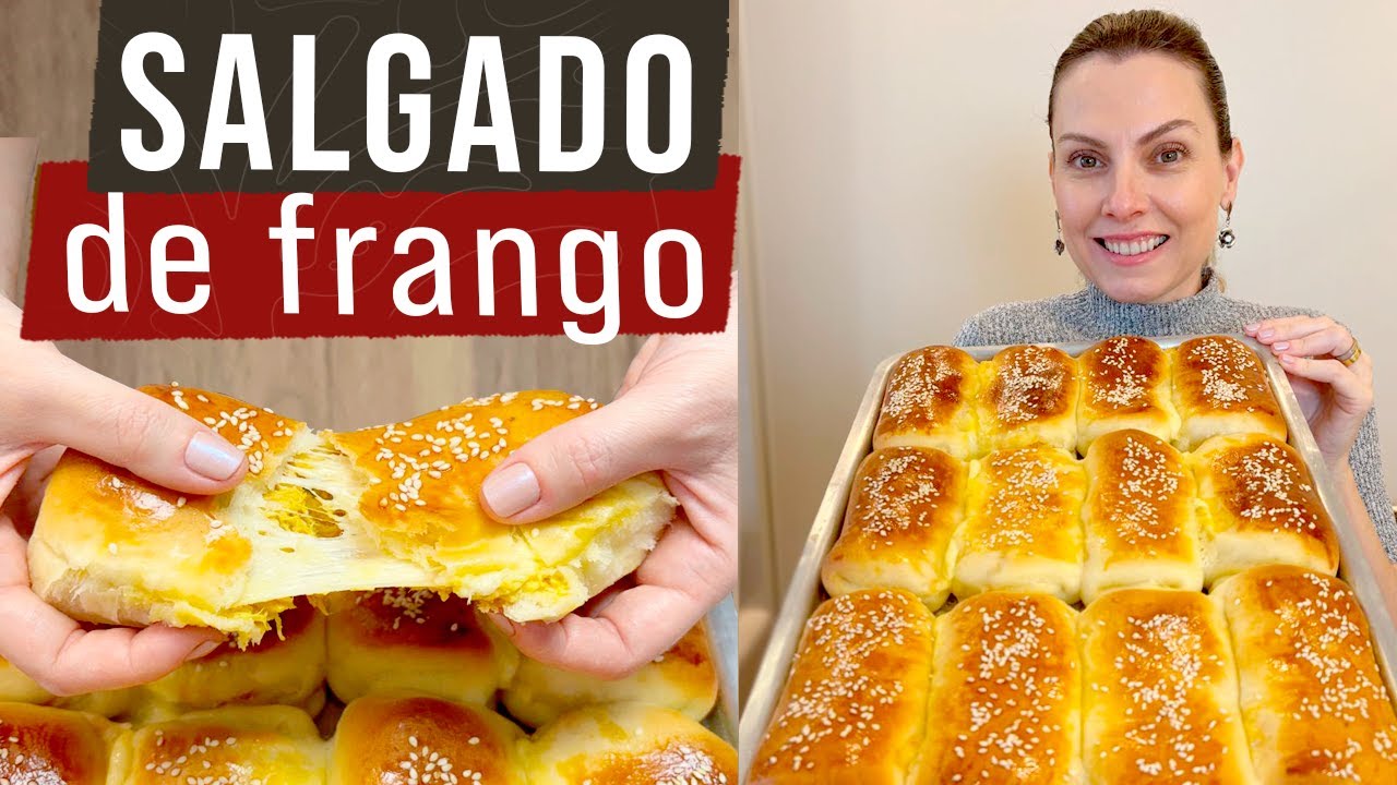 SALGADO DE FRANGO COM QUEIJO - MASSA ECONÔMICA - DELICIOSO E SUCULENTO - FAÇA E VENDA