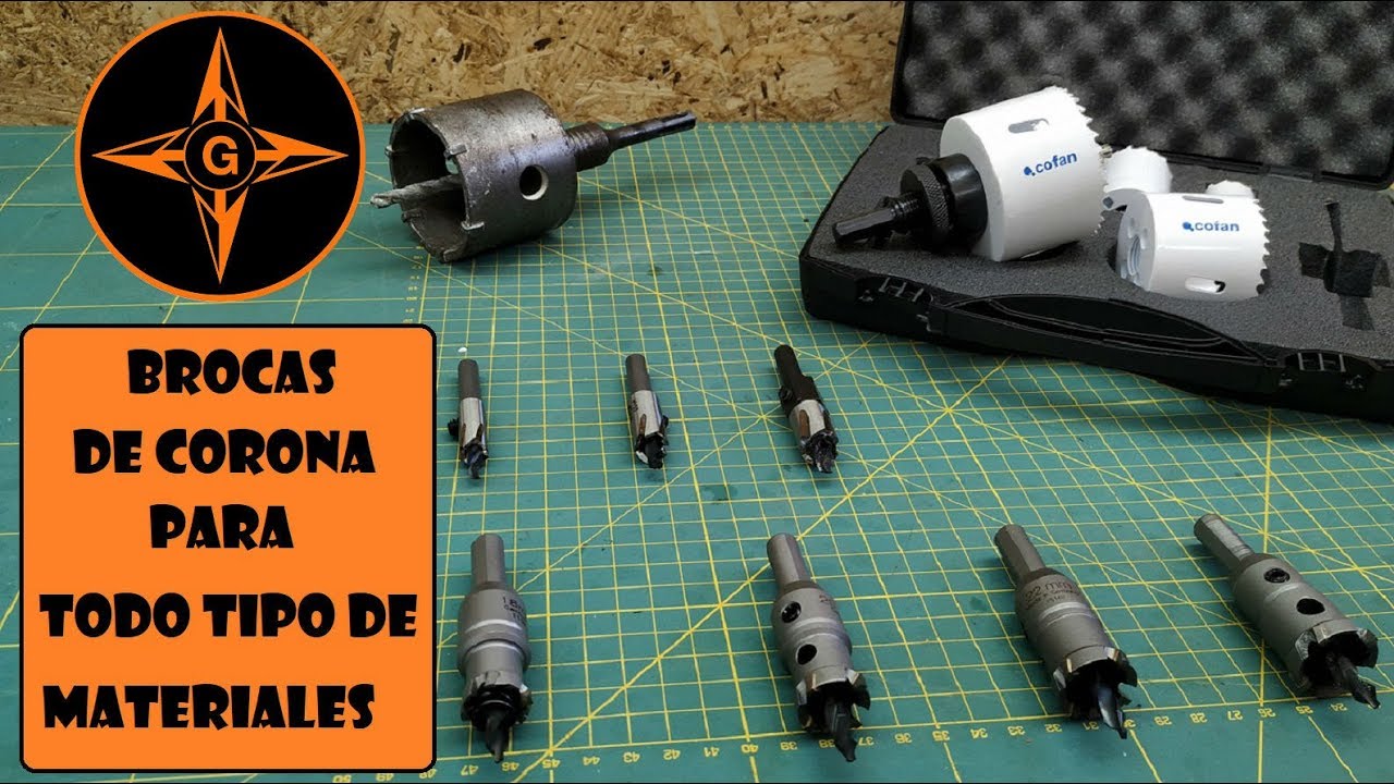 CORONAS PERFORADORAS PARA METAL,MADERA,HORMIGON ETC  Y COMO USARLAS GINESSOT