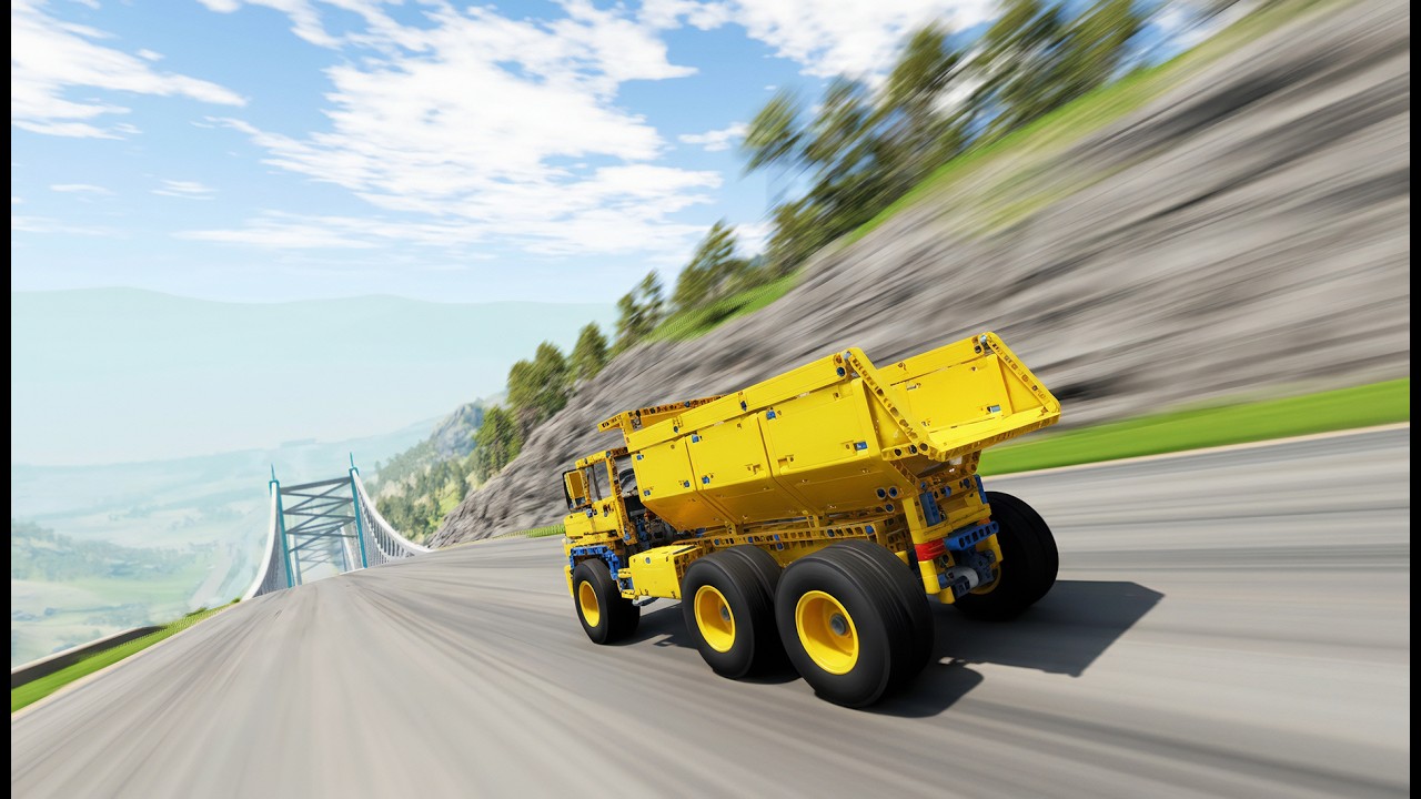 Full Throttle INSANE Long Downhill lane ! | BeamNG.drive Epic Crashes & Speed Test #47