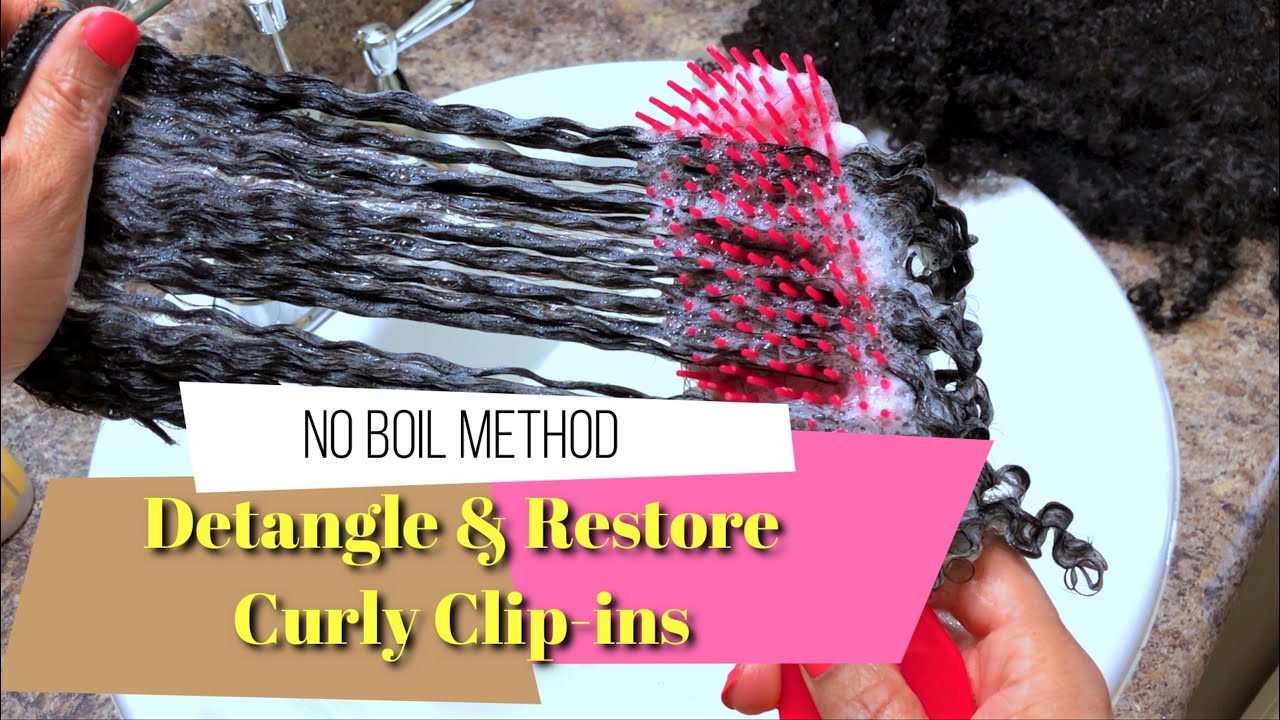 A Better Detangling Method for Clip-Ins | How To Maintain Better Length Hair Curly Clip-ins