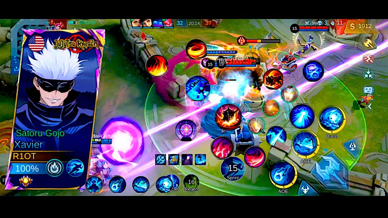 Satoru Gojo Montage #27/Xavier Montage/Xavier Gameplay Mobile Legends Bang Bang