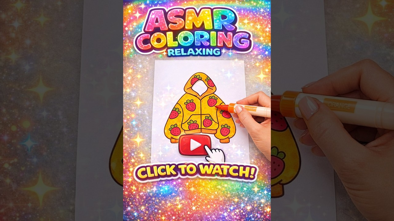 🎀 Oddly Satisfying Hoodie Coloring ✨ ASMR