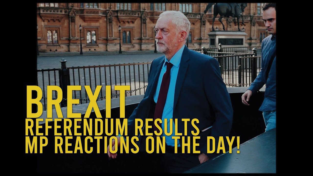 BREXIT REFERENDUM MP REACTIONS ON THE MORNING OF BREXIT RESULTS 2016 - CAMERON RESIGNATION