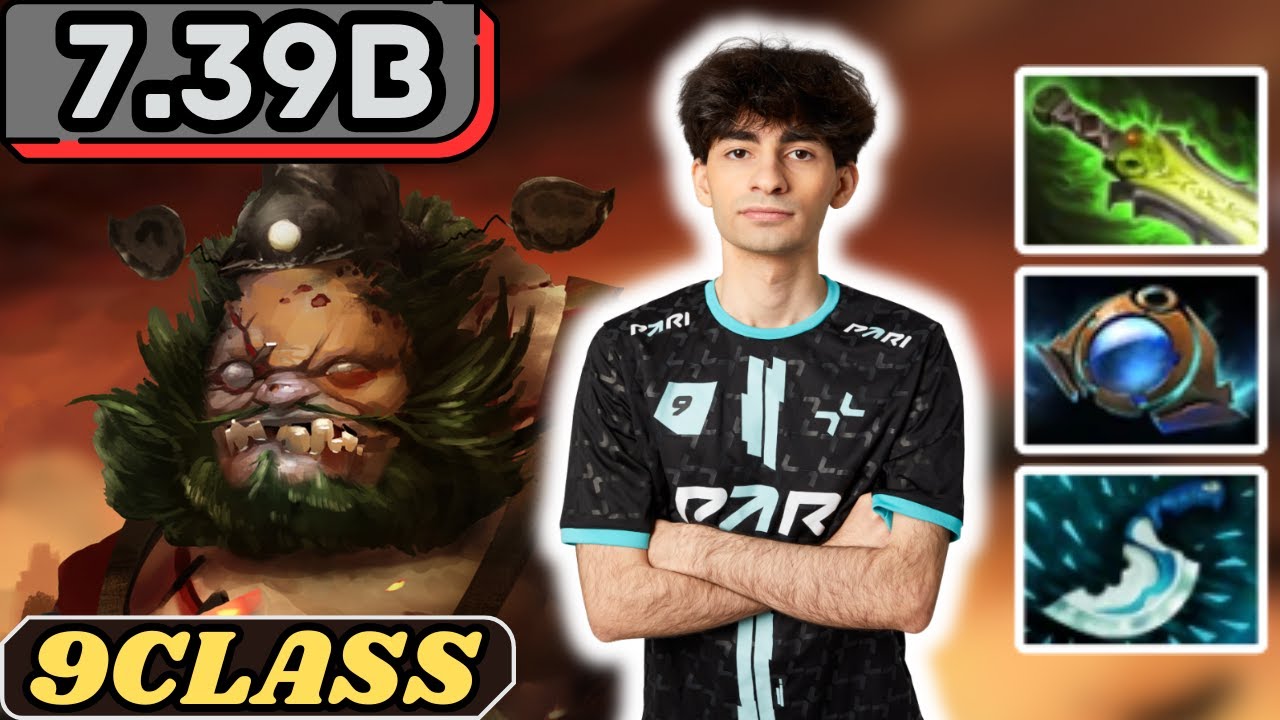 NEW PATCH 7.39b - 9Class PUDGE Soft Support Gameplay vs Gaimin Gladiators - Dota 2 Support