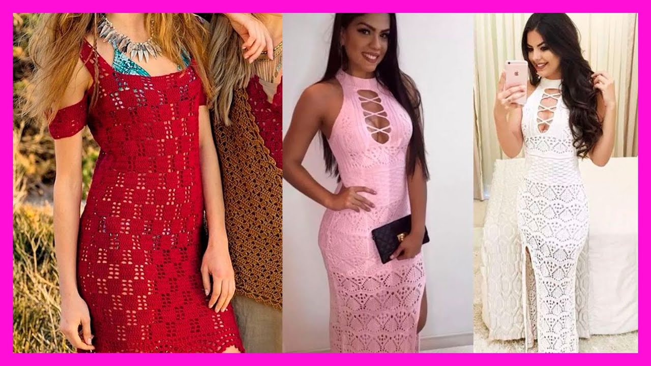 Vestidos para dama elegantes tejidos a CROCHET