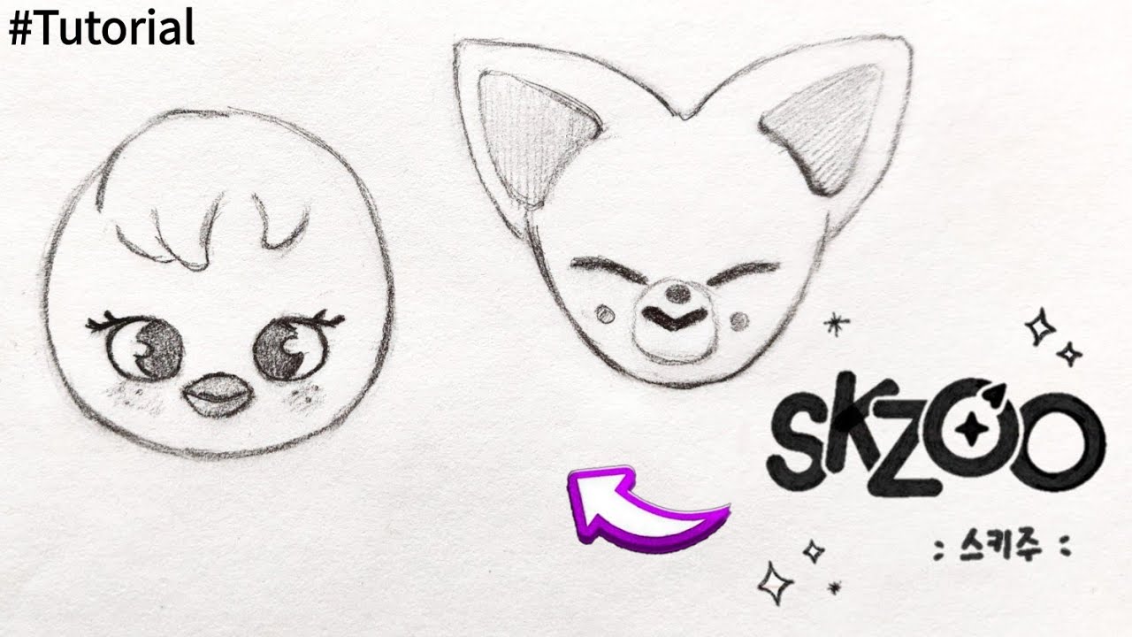 [TUTORIAL] How to draw SKZOO Characters/Bbokkari,FoxI.NY
