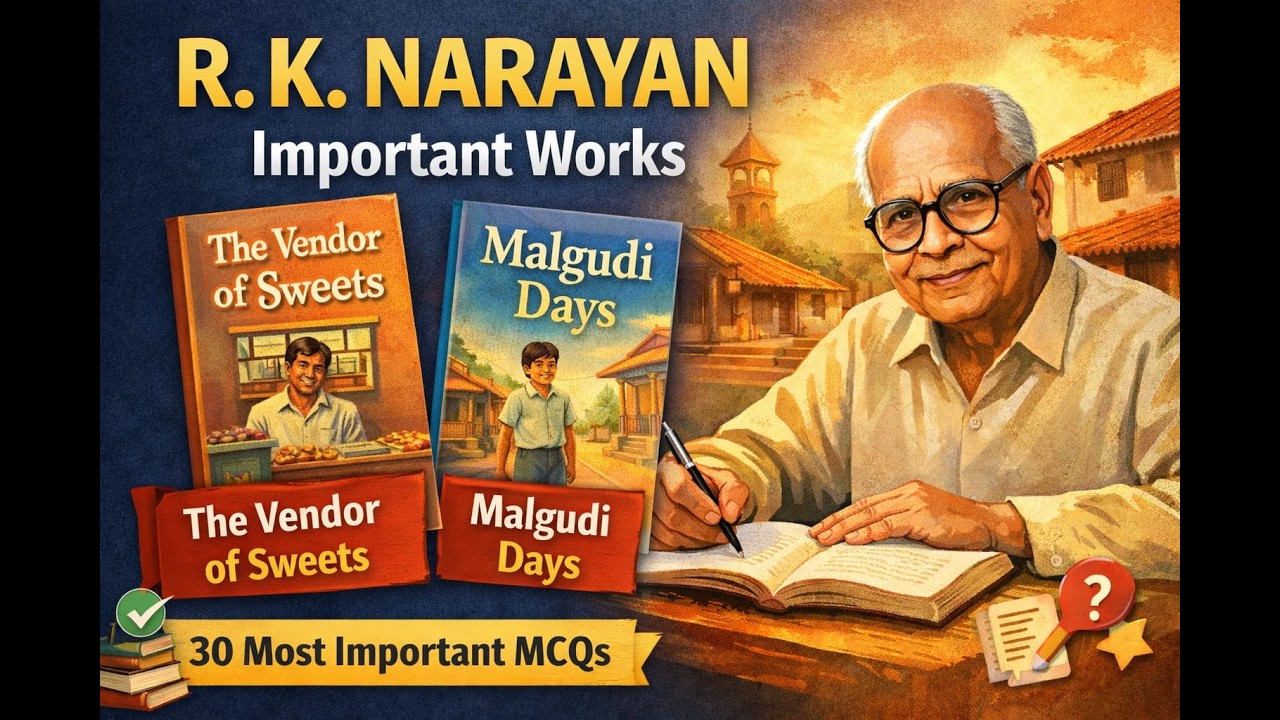 R.K. Narayan IWorks | The Vendor of Sweets & Malgudi Days  | 30 Most Imp MCQs | UKPSC / PGT English
