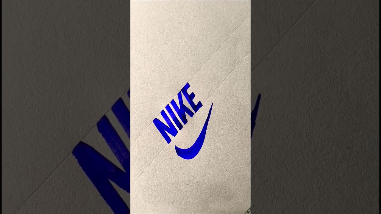 how to create NIKE logo easily ❤️👍. #youtube #shortvideo #art #creative #nike #viral #trending