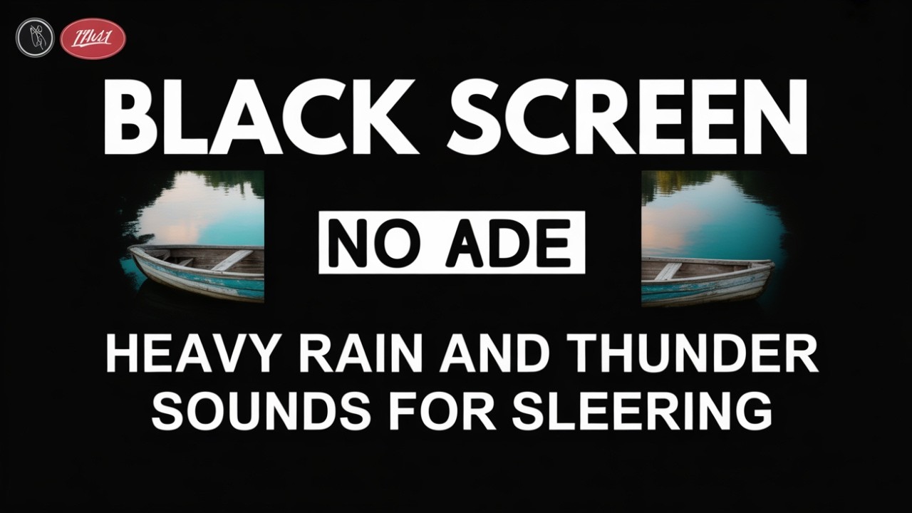 BLACK SCREEN Heavy Rain and Thunder Sounds for Full Night Sleep and Total Relaxation 16