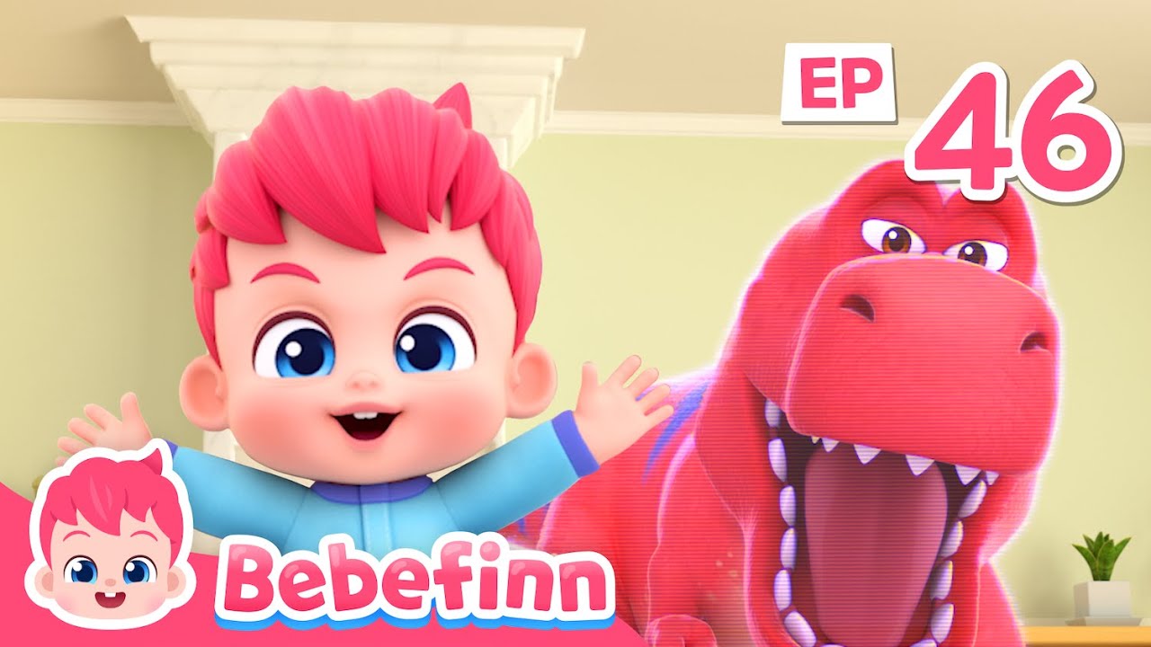 T-rex 🦖 Roar! | EP46 | Bebefinn Dinosaur Songs for Kids | Nursery Rhymes & Kids Songs