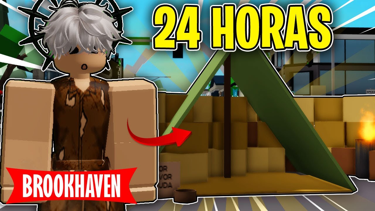 PASE 24 HORAS SIENDO POBRE en BROOKHAVEN 🏡 - Roblox