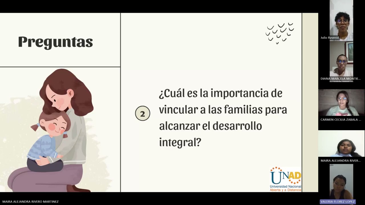 Conversatorio grupal Educación, familia y comunidad.
