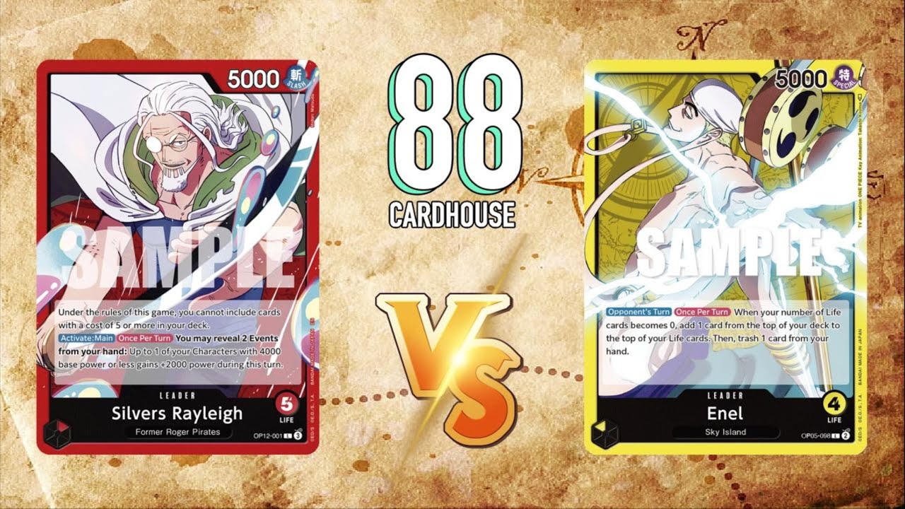 88 CardHouse OPTCG Locals Report 08/28/2025 Round 1 (Rayleigh VS Enel) OP12 Legal + Banlist