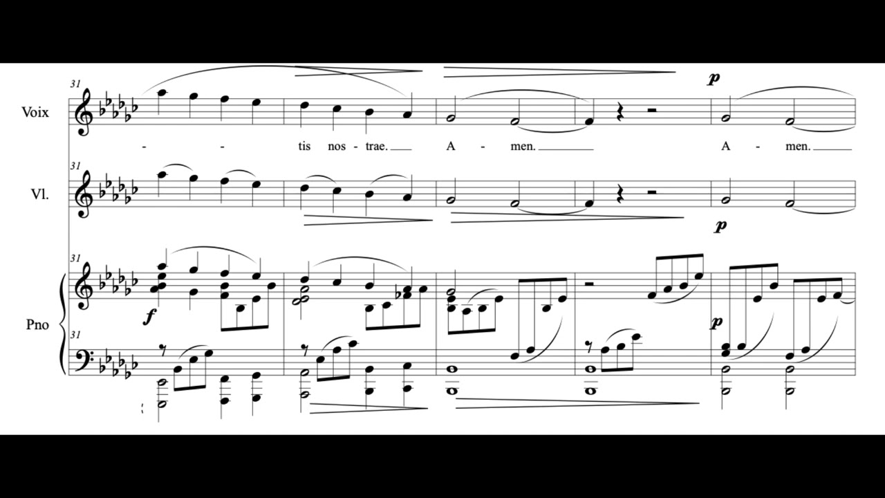 Ave Maria (P. Rombi) Score Animation