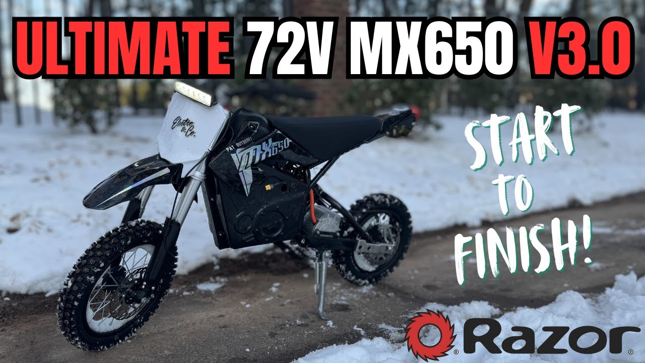 FULL Razor MX650 72V Conversion - E&C Ultimate 5kW V3.0 Kit