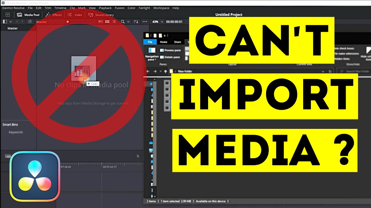 Почему не удаётся импортировать медиафайлы в Davinci Resolve? Как это исправить!