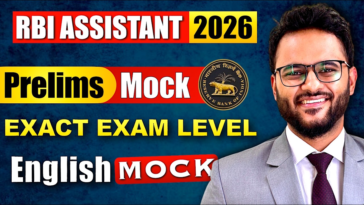 🔥RBI Assistant Complete English Mock in1 Class | RBI Assistant 2026 by Chirag Chopra Sir