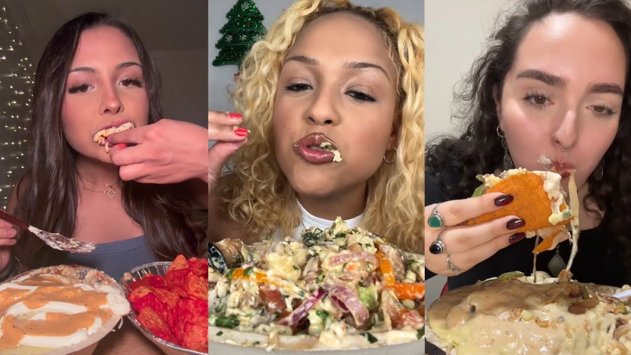 Chipotle Bowl 🧡 Mukbang Tik Tok  Compilation 😋 pt.2