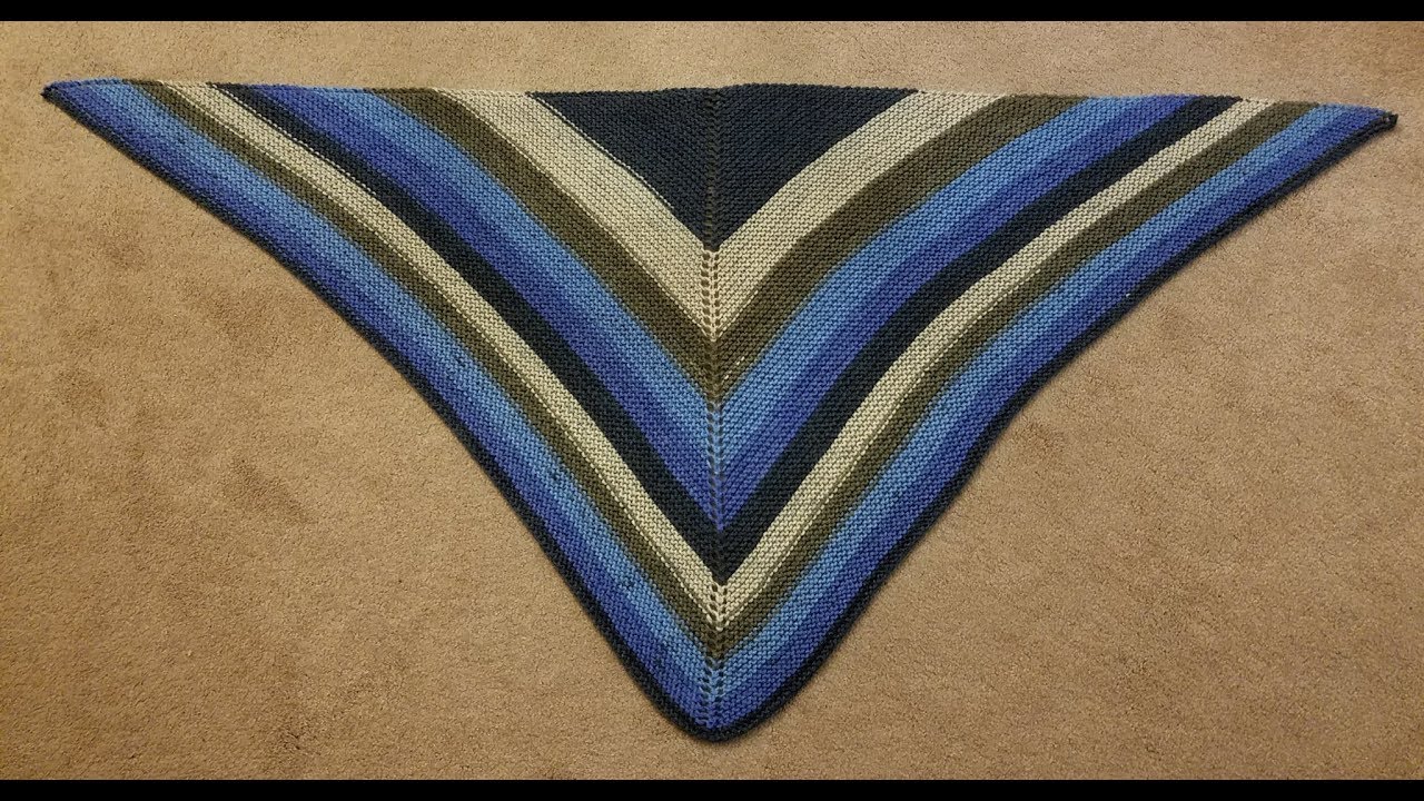 Easy Knitted Garter Top-Down Shawl!