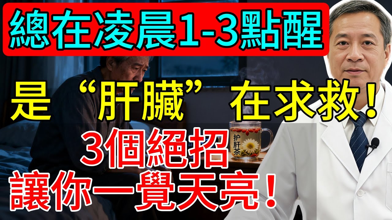 總在凌晨1-3點醒？醫生警告：是“肝臟”在求救！3個絕招，讓你一覺天亮！