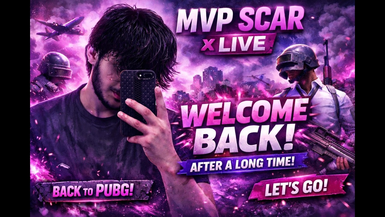 LEGEND IS BACK 😎 PUBG Live with MVP SCAR!