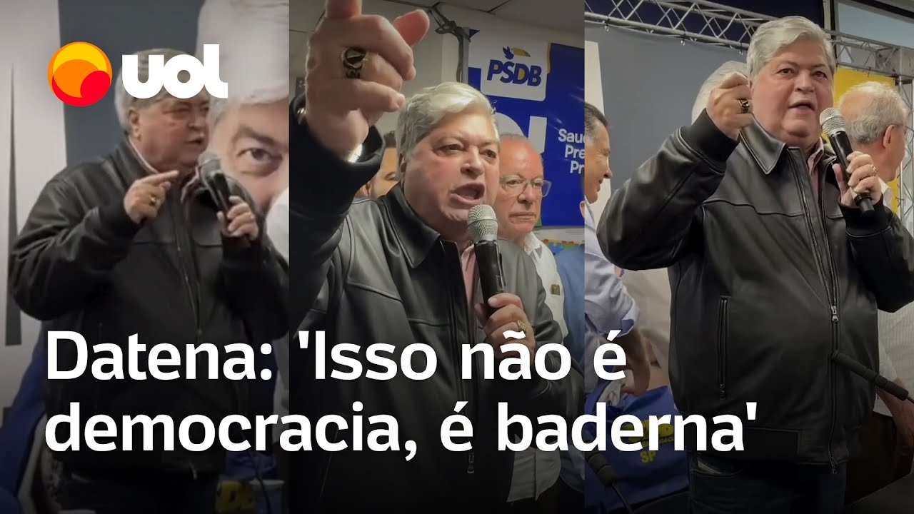 'Isso não é democracia, é baderna', diz Datena após confusão com ala pró-Nunes do PSDB