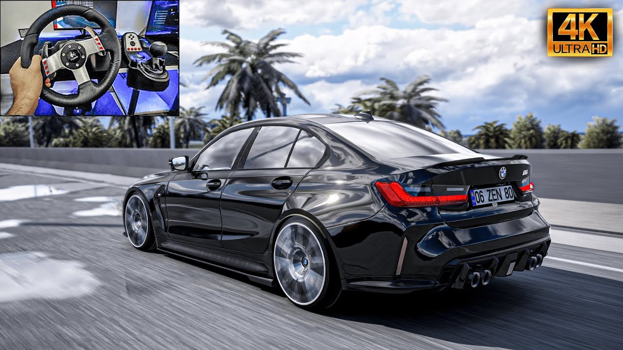 BMW M3 G80 в Майами Trafikte Drift - Assetto Corsa