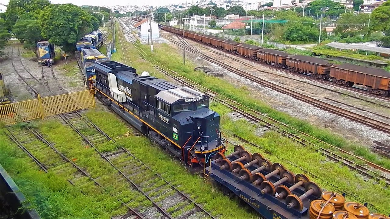 Chegada da locomotiva EMD SD70ACe/45 n°618 da Progress Rail no Horto Florestal em Belo Horizonte MG