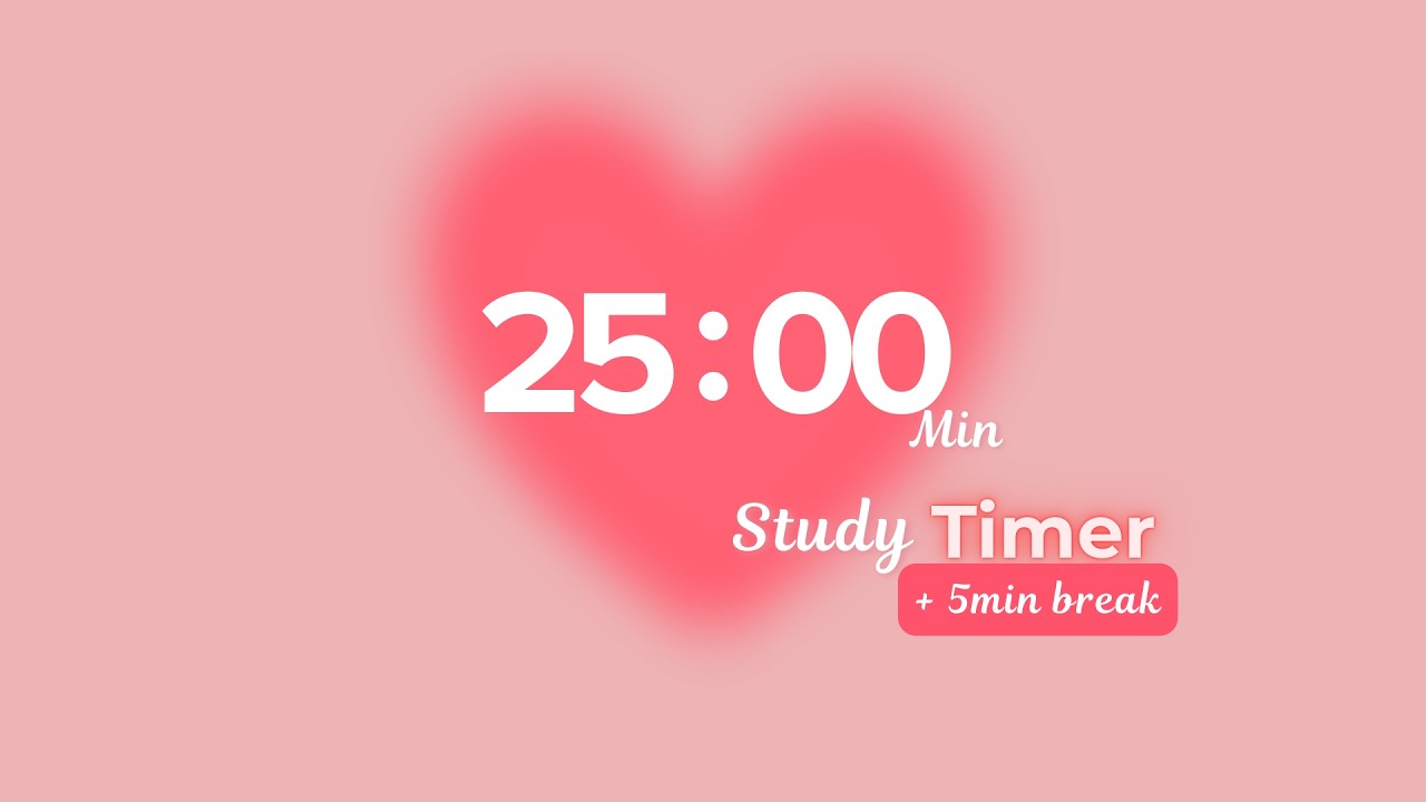 Study With Me | 25 Min Focus + 5 Min Break | Aesthetic Pomodoro Timer
