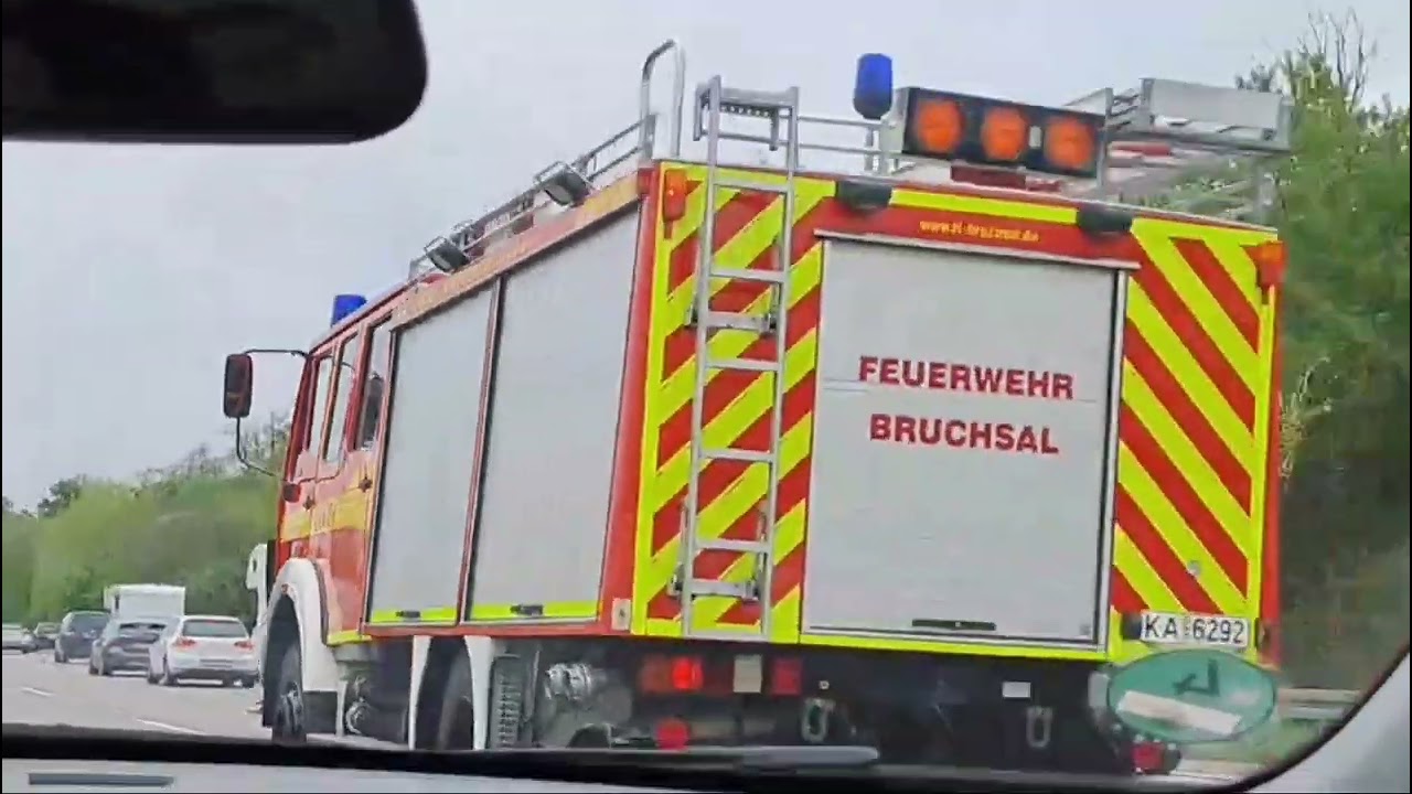 Feuerwehr Bruchsal #112 #feuerwehr #einsatz #autobahn