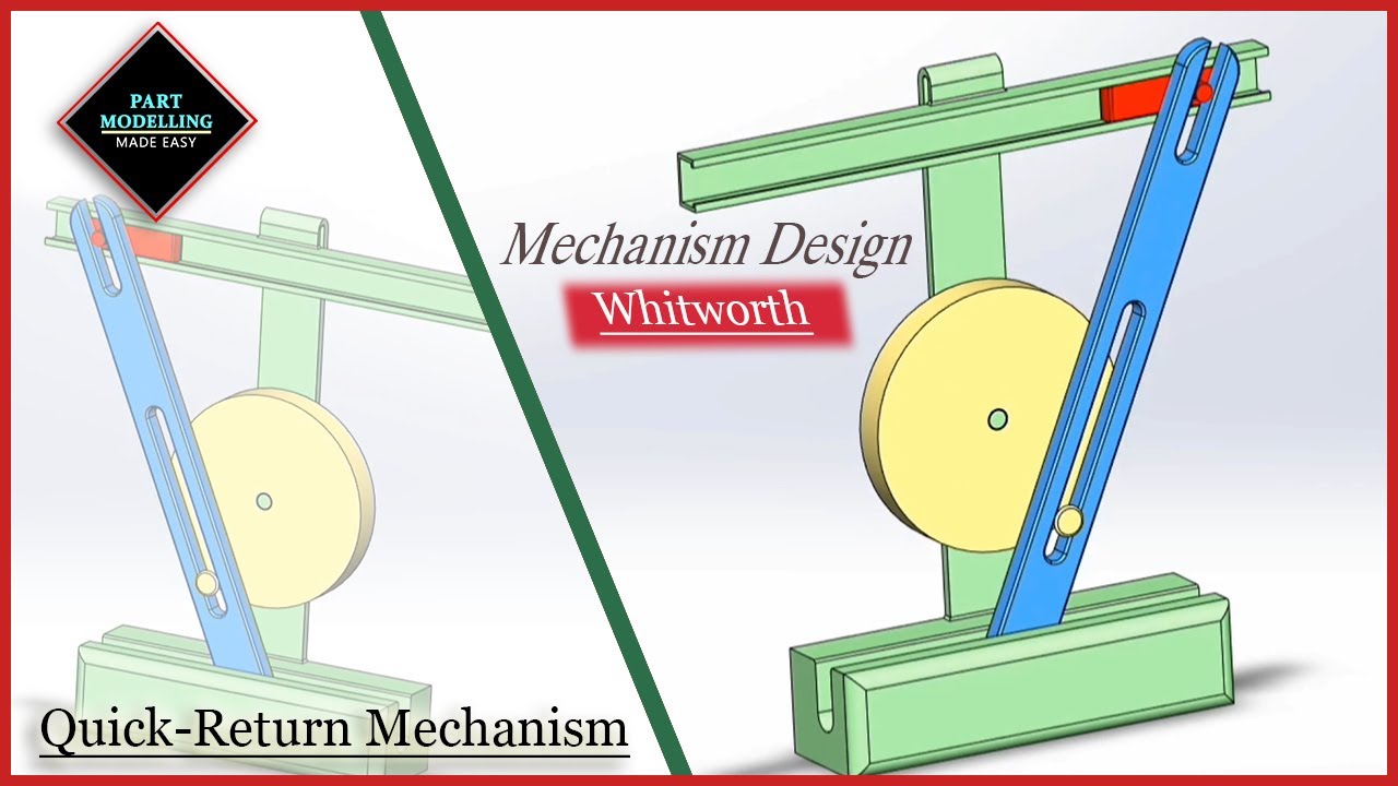 Whitworth Quick Return Mechanism | Solidworks | Project | Tutorial created by Neeraj & team