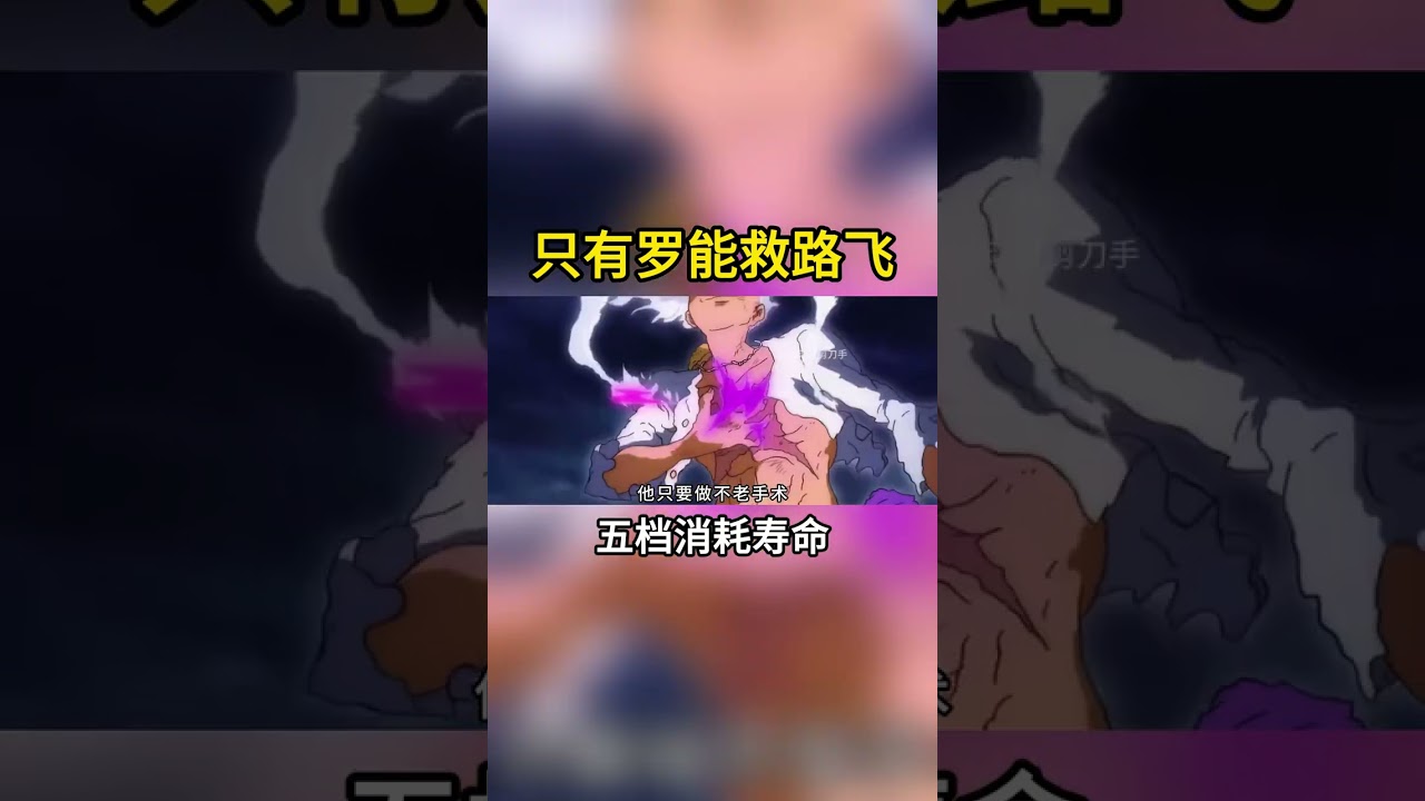 海賊王：五檔弱點是急速消耗壽命！羅會給魯夫做不老手術嗎？ #海賊王