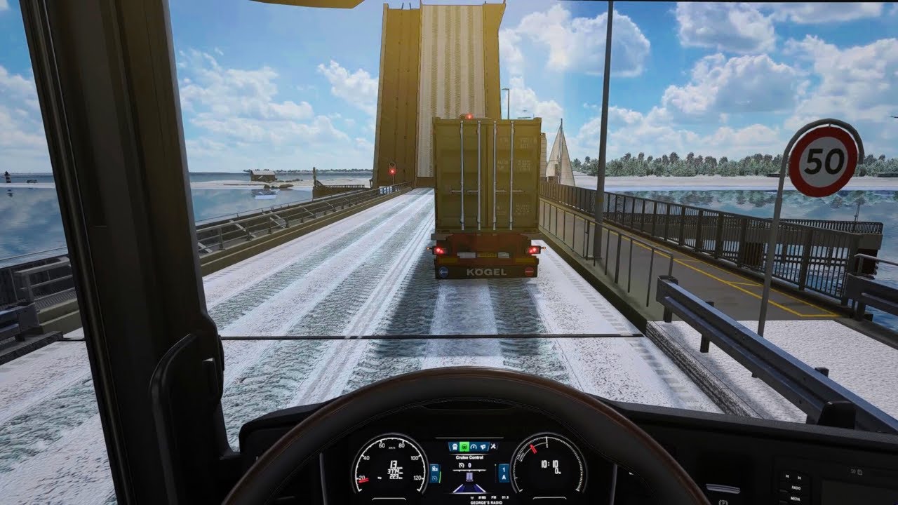 Sunny Winter Drive Through Danish Fjords | Peaceful Snowy Day | No Commentary | ETS2