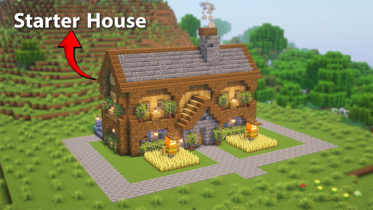 Easy Starter House Tutorial | Best Starter House Minecraft