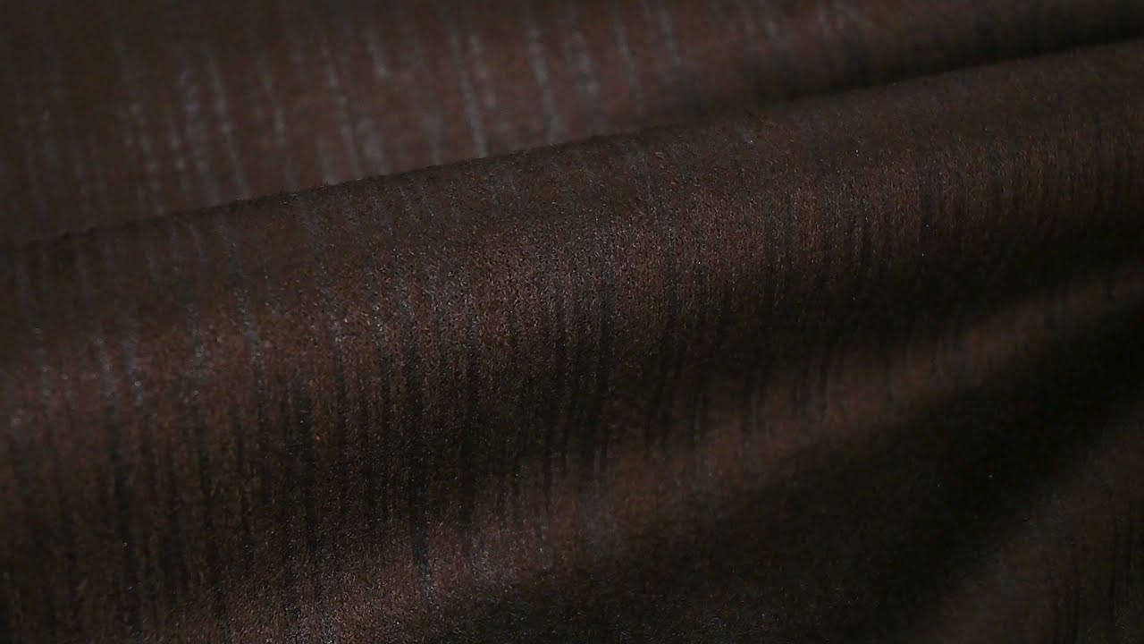 Bekleidungsstoff Stretch Wildlederimitat Streifen dunkelbraun grau 1,5m Breite