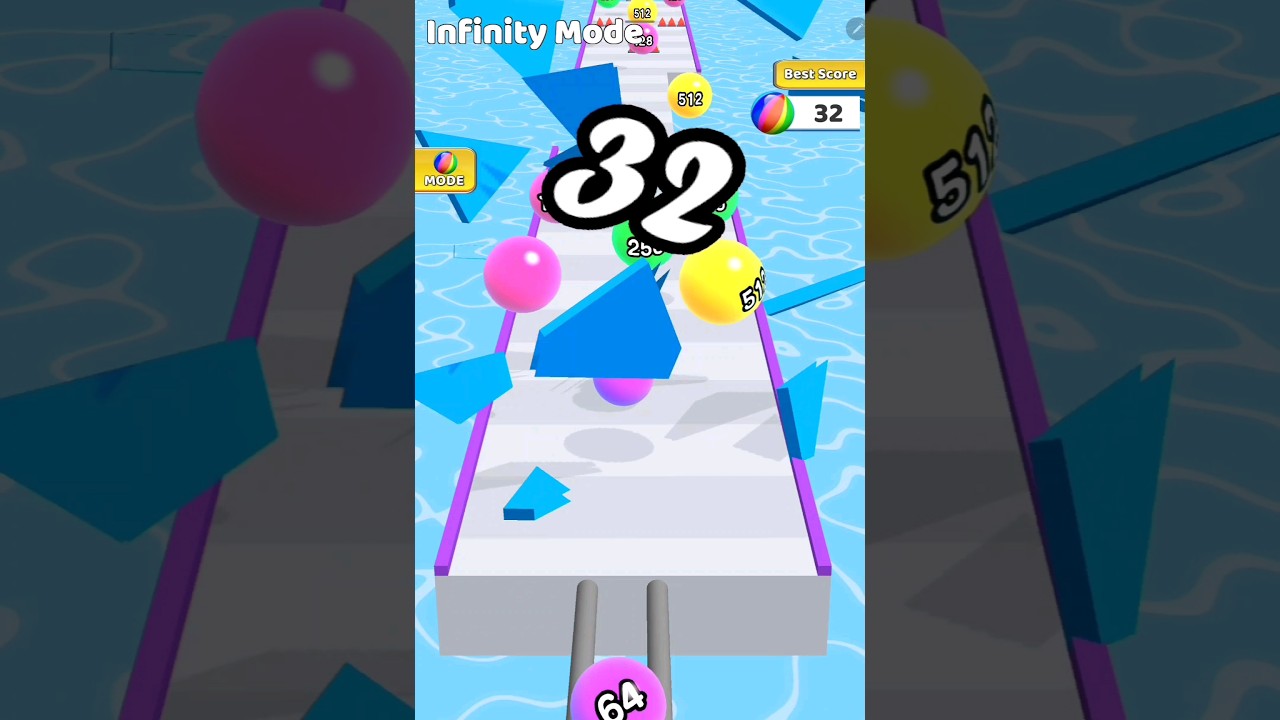 2048 | 2048 | Rolling Ball Run Numbers Game TWIST #cutiepie22yt #devagamezone #fyp