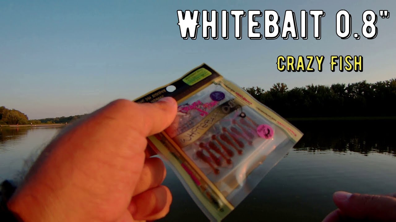 Рыбалка и наноджиг с любимыми приманками. Crazy Fish Whitebait 0.8